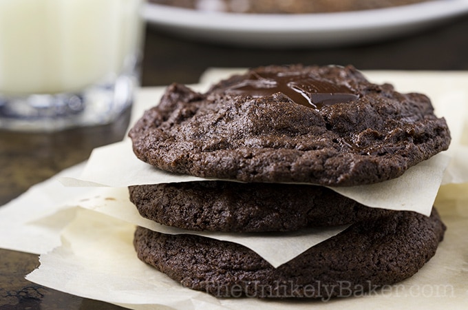 Chewy Double Chocolate Chunk Cookies