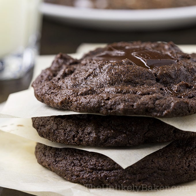 Chewy Double Chocolate Chunk Cookies