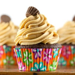 Chocolate Cupcake with Peanut Butter Frosting