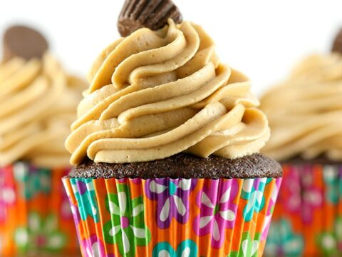 Chocolate Cupcake with Peanut Butter Frosting