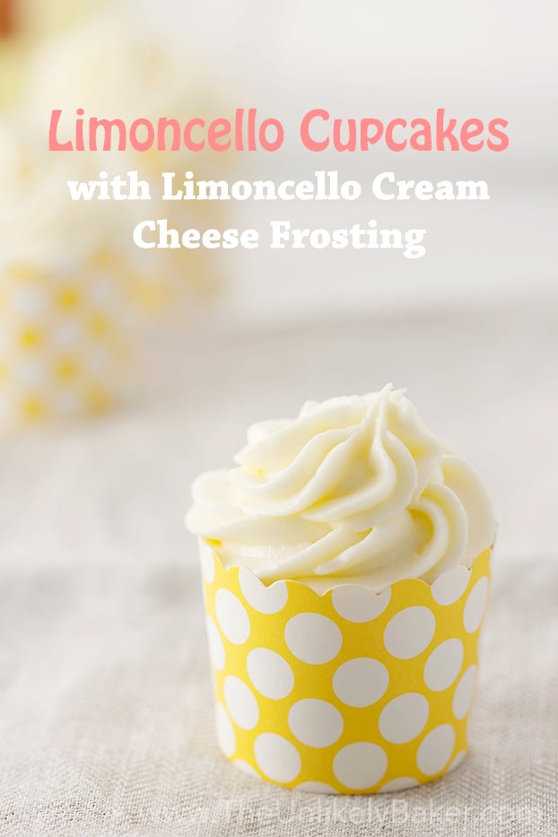 Lemon Cupcakes with Limoncello Cream Cheese Frosting Pinterest