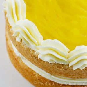 Lemon Cake with Lemon Curd Filling and Lemon Buttercream