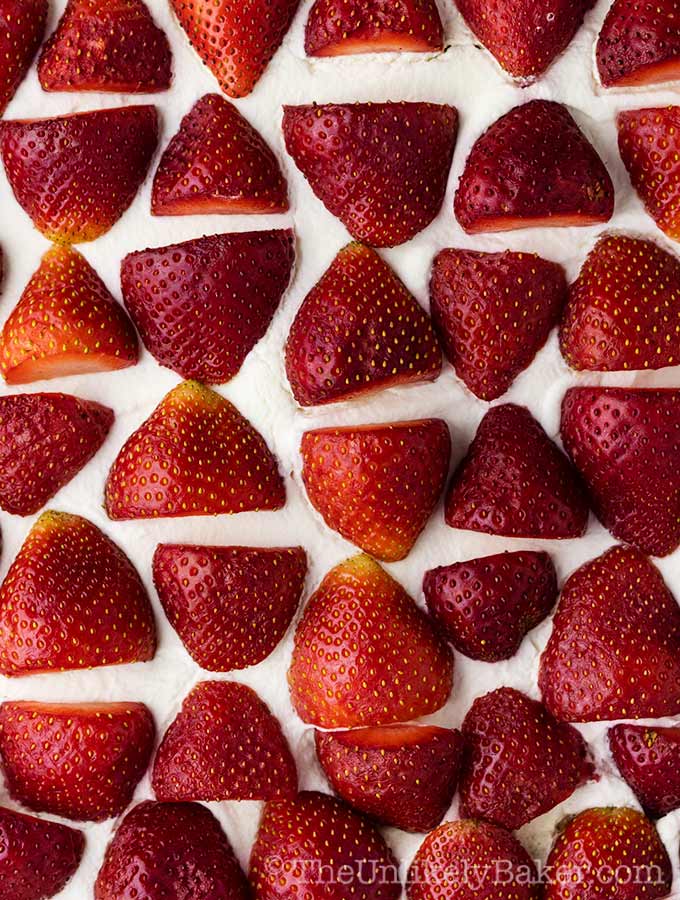 Strawberry Refrigerator Cake (Strawberry Icebox Cake Filipino Style)