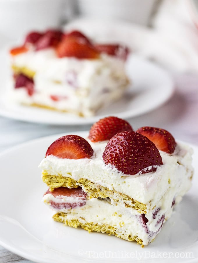 Strawberry Refrigerator Cake (Strawberry Icebox Cake Filipino Style)