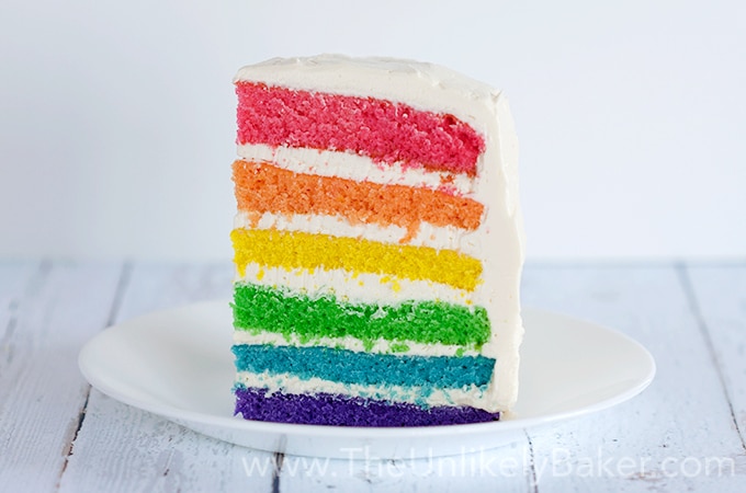 Rainbow Layer Cake recipe by Shipra Khanna on Times Food