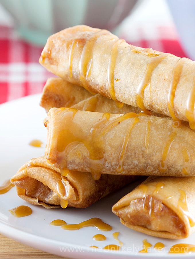 Turon (Filipino Banana Lumpia) with Salted Caramel Sauce ...