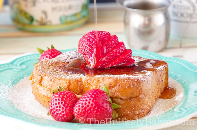 Strawberry Cream Cheese Stuffed French Toast