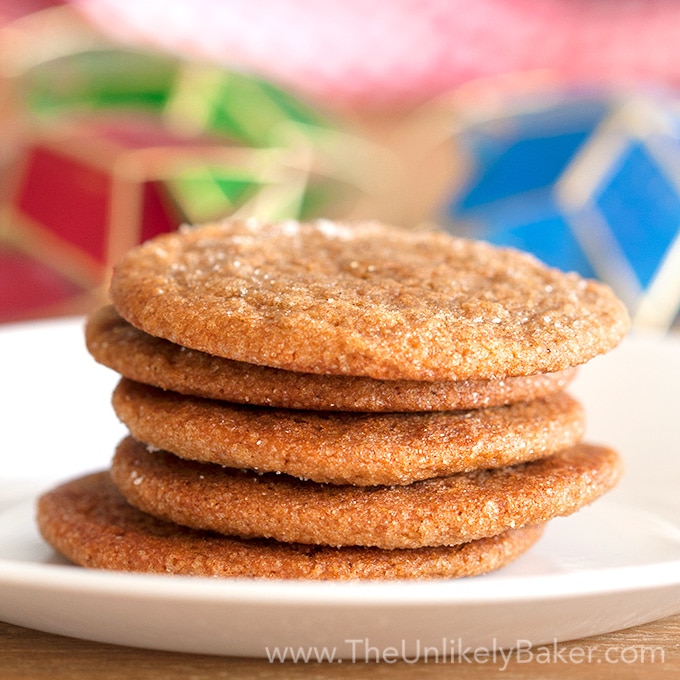 Chewy Ginger Molasses Cookies