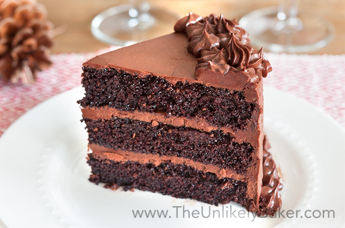 Mandarin Rosemary Chocolate Fudge Cake - Rezel Kealoha