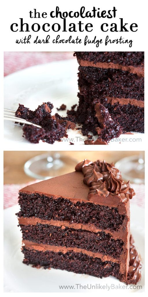 The Best Ever Chocolate Cake with Chocolate Fudge Frosting