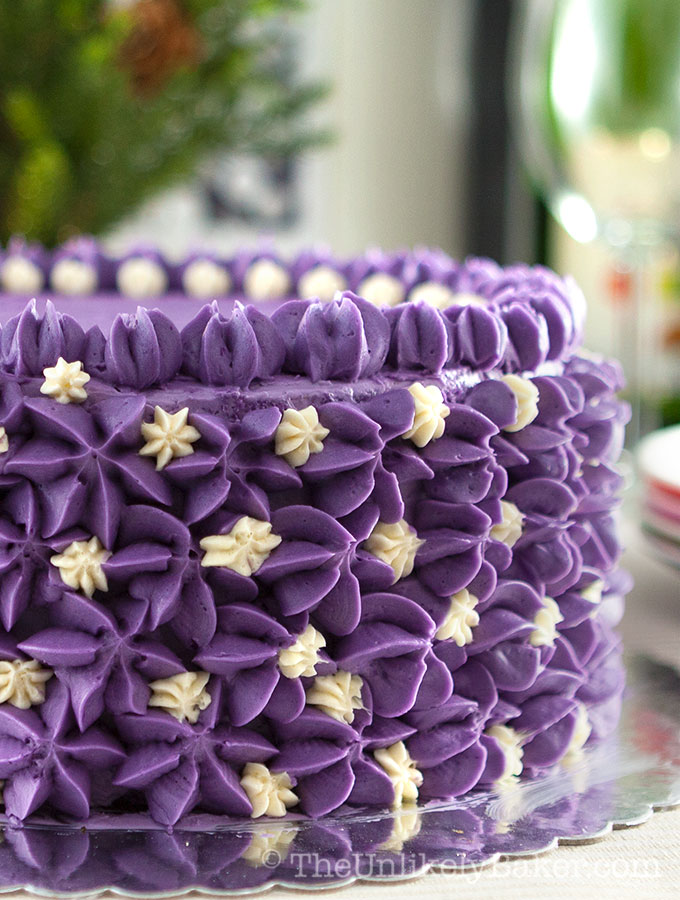 38+ Beautiful Cake Designs To Swoon : Cake with Purple Icing Drips