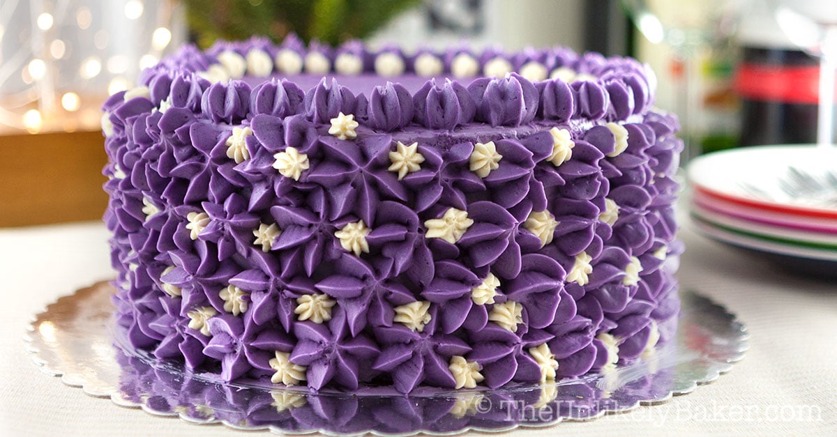 Easy Ube Cake -Purple Yam Cake - AmusingMaria