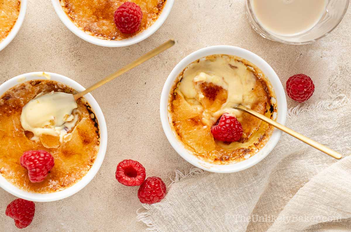 Creme brulee with Baileys.