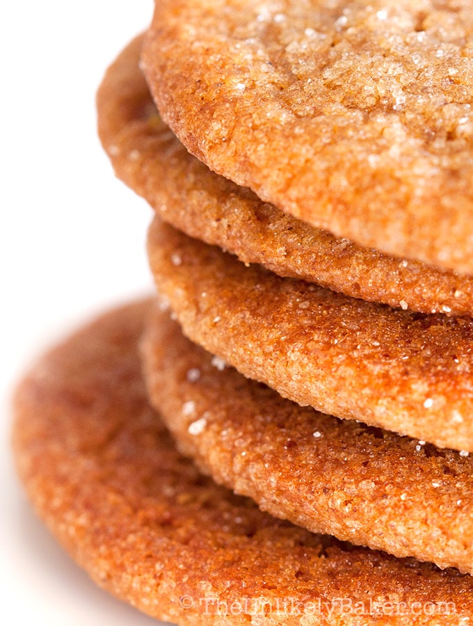 Soft and Chewy Ginger Molasses Cookies - The Unlikely Baker®