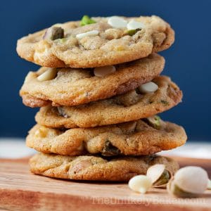 White Chocolate Chip Pistachio Cookies