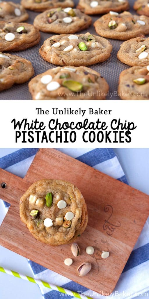 White Chocolate Chip Pistachio Cookies