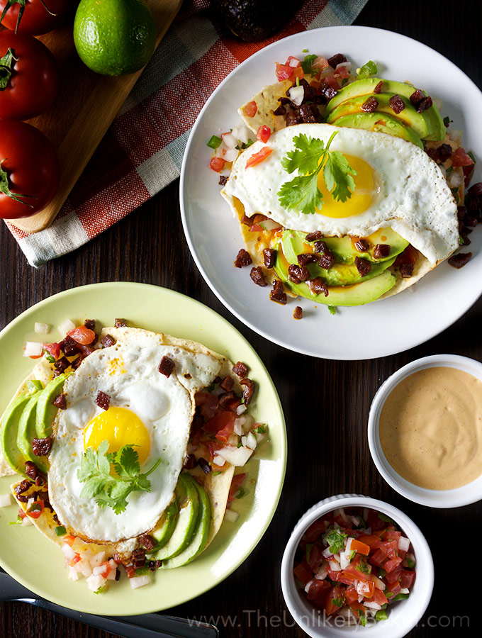 Easy Huevos Rancheros Recipe With Crispy Chorizo And Chipotle Sour Cream