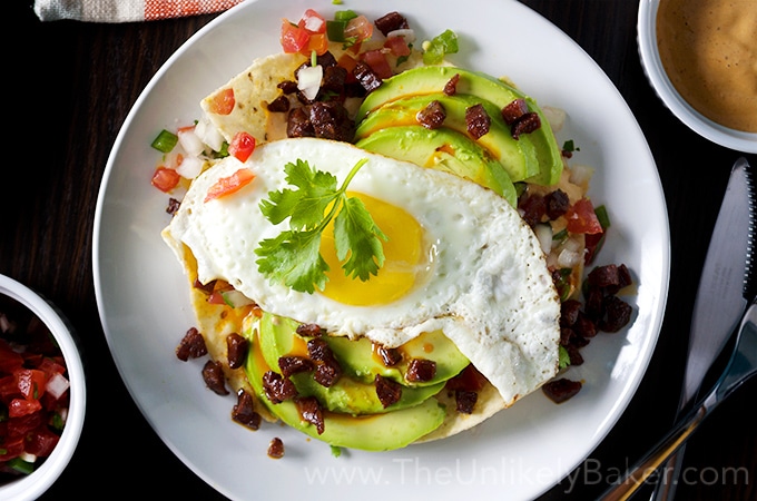 Easy Huevos Rancheros Recipe With Crispy Chorizo And Chipotle Sour Cream