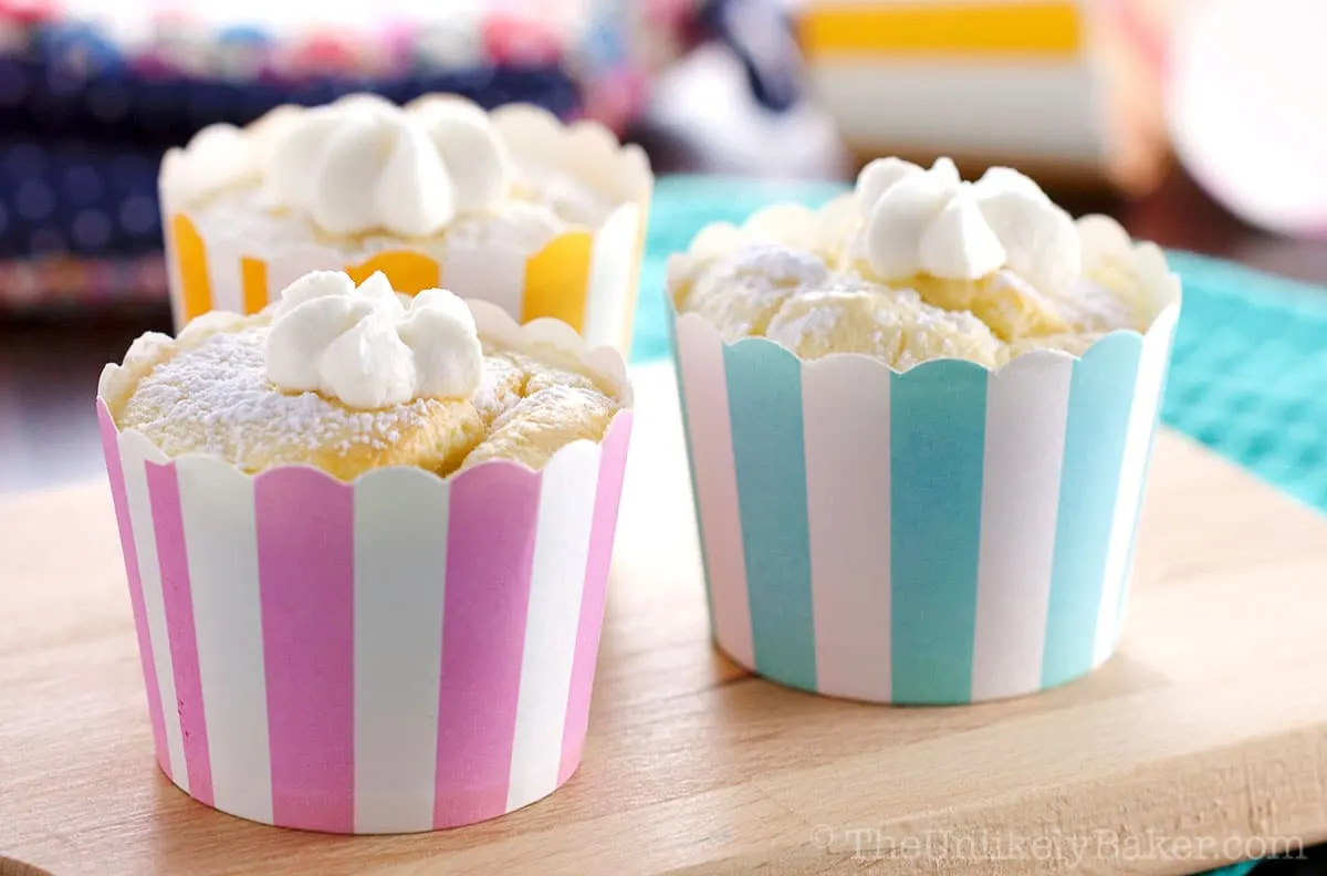 Hokkaido Chiffon Cupcakes With Video The Unlikely Baker