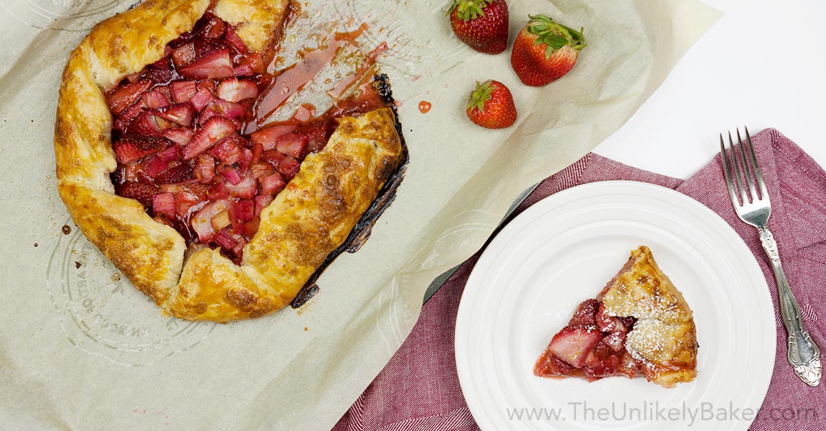 Strawberry Rhubarb Galette With Video The Unlikely Baker