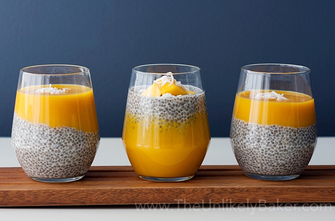 Mango Chia Pudding - Just 4 Ingredients! - The Unlikely Baker®