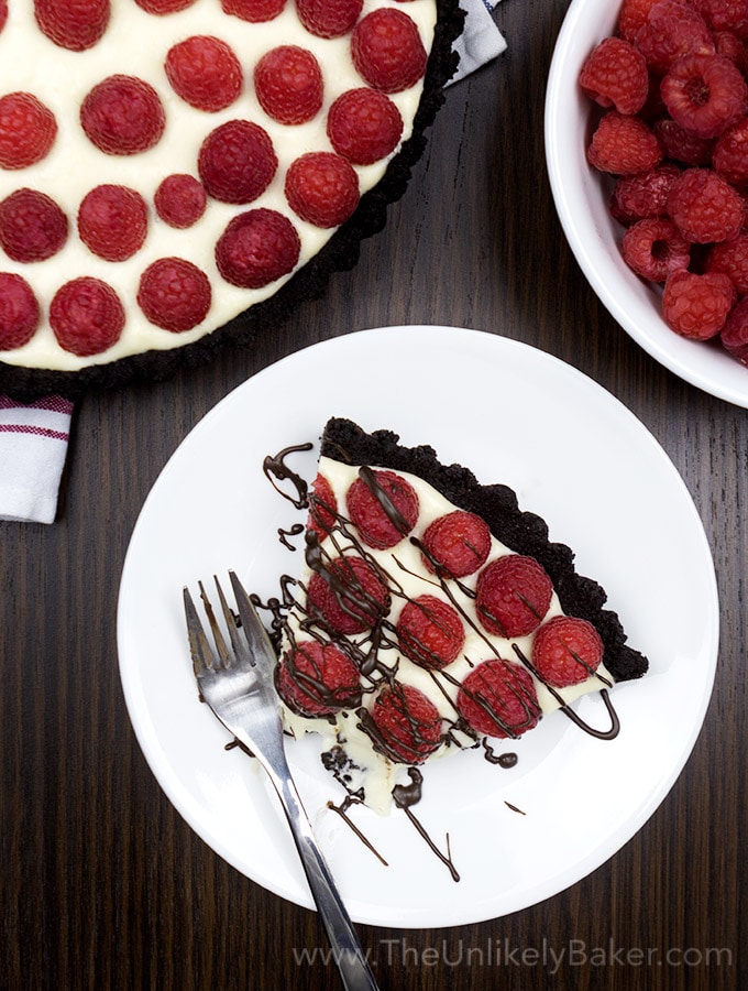 No-Bake Raspberry White Chocolate Tart