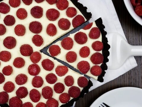 No-Bake Raspberry White Chocolate Tart