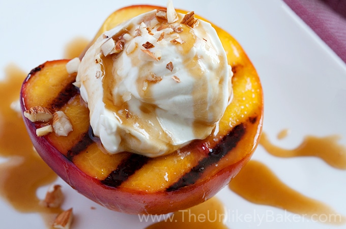 Grilled Peaches with Mascarpone Cream