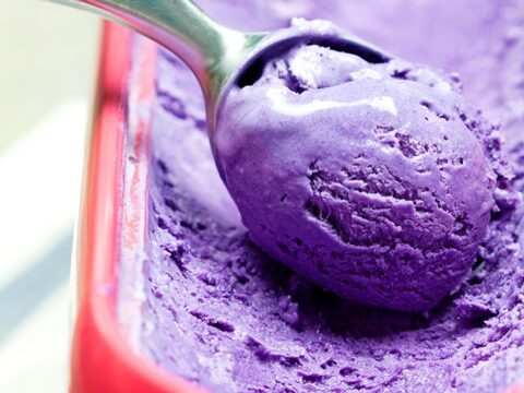 Homemade Ube Ice Cream