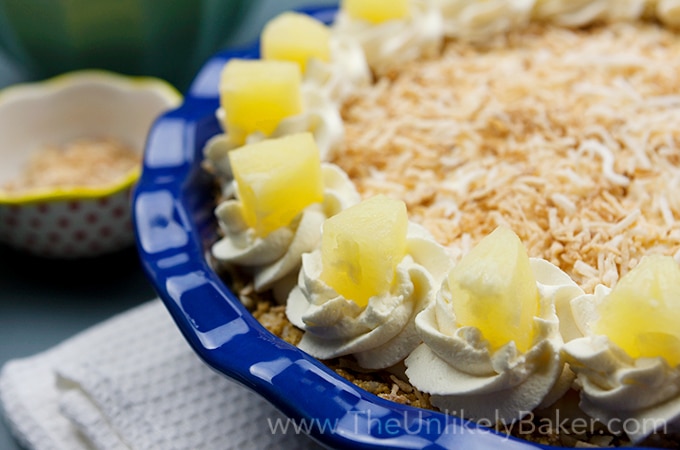 No Bake Pineapple Coconut Cream Pie