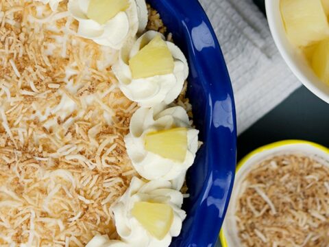 No Bake Pineapple Coconut Cream Pie