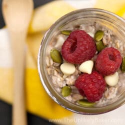 Raspberry White Chocolate Overnight Oats