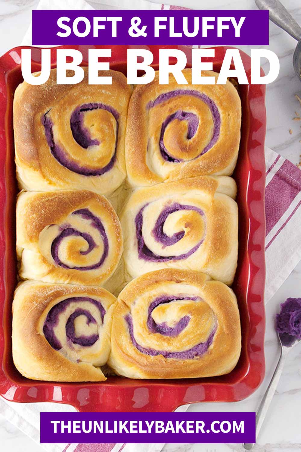 Ube Bread Rolls Recipe - The Unlikely Baker®