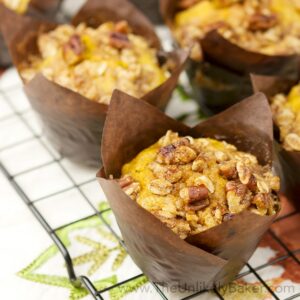 Pumpkin Pecan Muffins with Pecan Streusel Topping