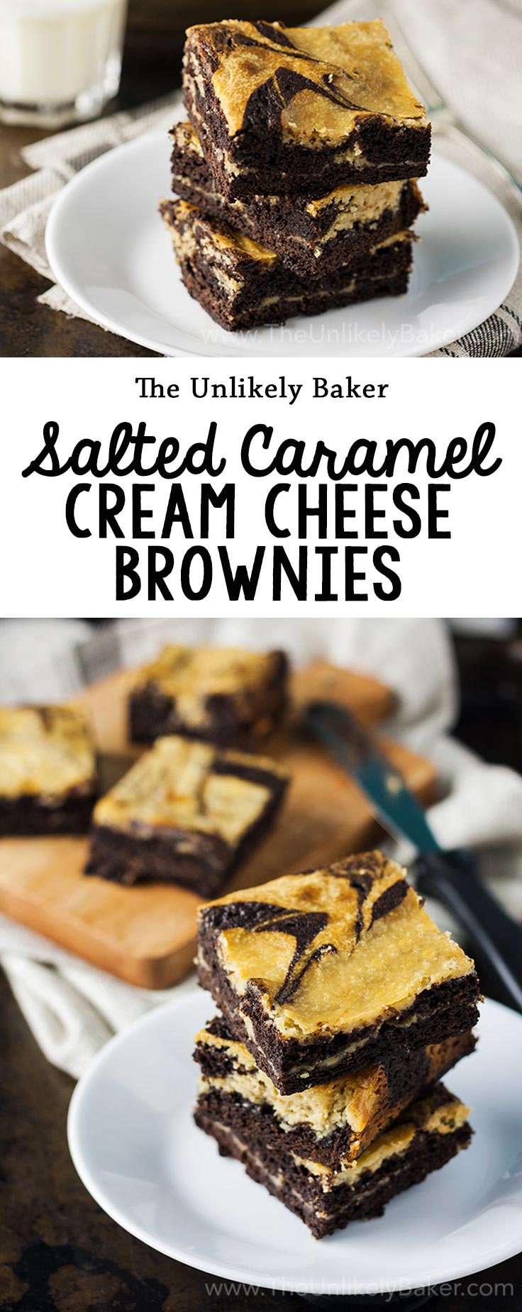 Salted Caramel Cream Cheese Brownies (step-by-step photos) - The ...