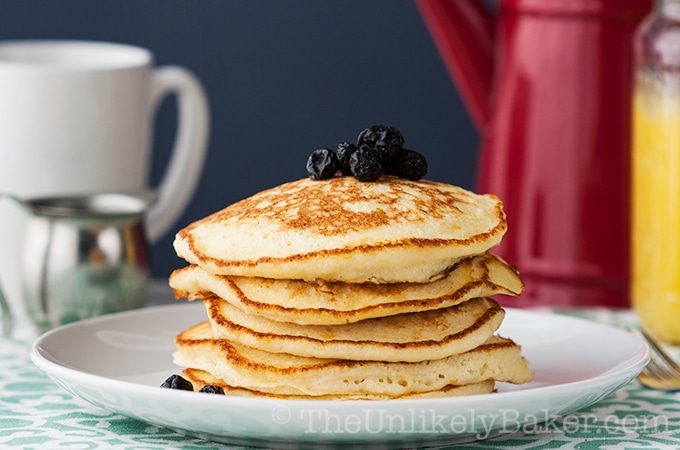 Light Fluffy Lemon Ricotta Pancakes