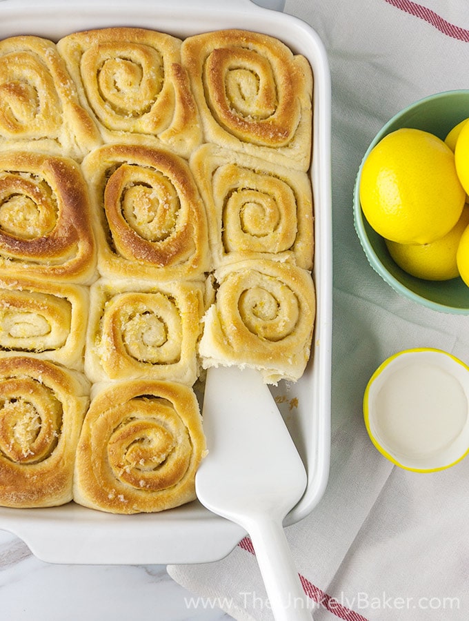 Light and Fluffy Lemon Sweet Rolls