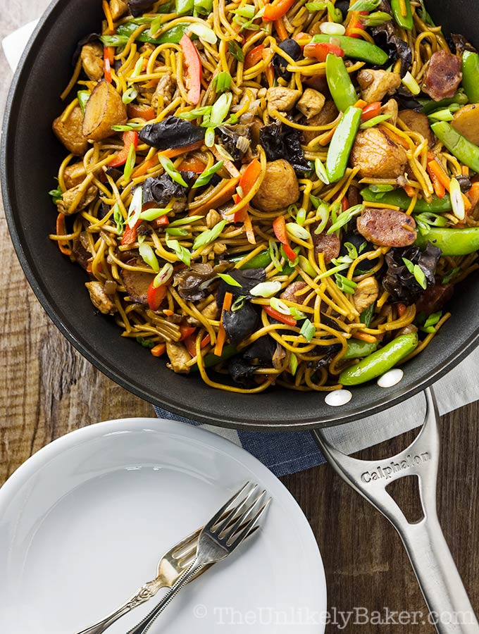 Pancit Canton Recipe Filipino Stir Fried Noodles The Unlikely Baker