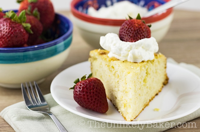 Easy Yogurt Cake with Strawberries and Cream