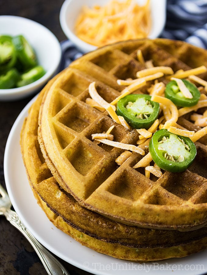 Jalapeño Cheddar Waffles