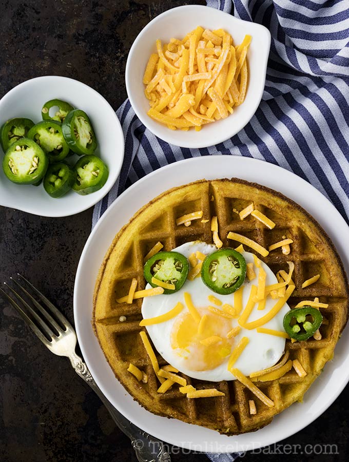 Jalapeño Cheddar Waffles