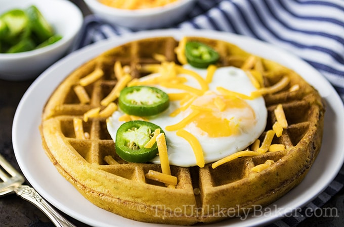 Jalapeño Cheddar Waffles