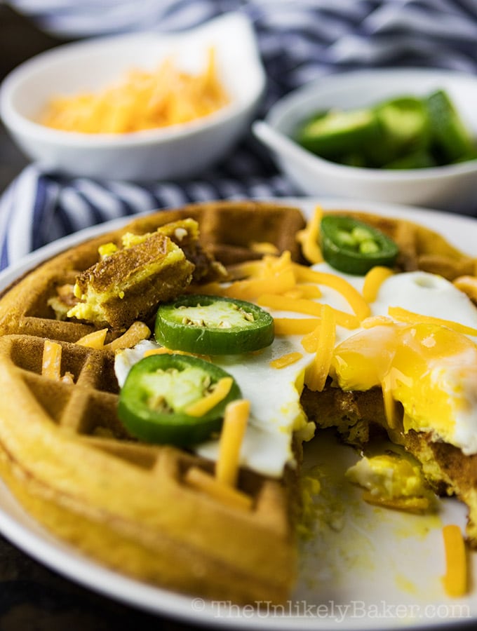 Jalapeño Cheddar Waffles