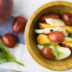 Peach Caprese Salad with Balsamic Reduction