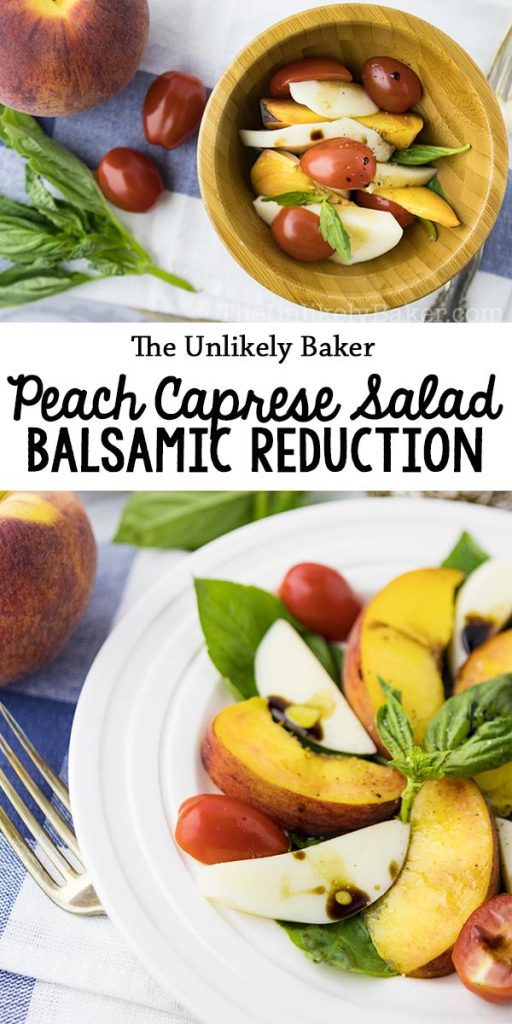 Peach Caprese Salad with Balsamic Reduction