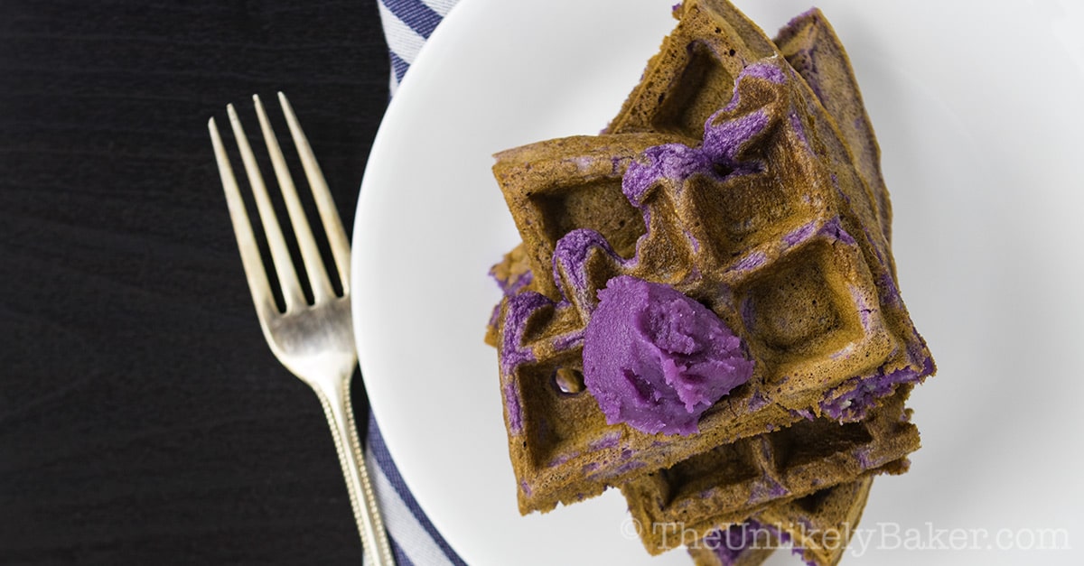 Ube French Toast Waffle - Jeanelleats Food and Travel Blog
