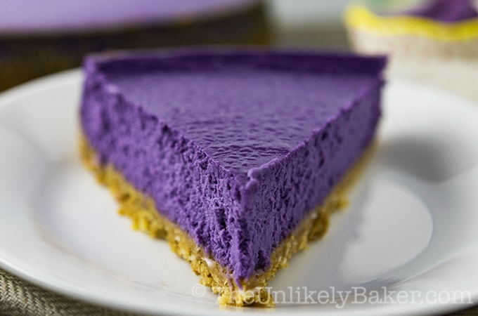 Ube Cheesecake with Coconut Cookie Crust and Coconut Whipped Cream (Video)