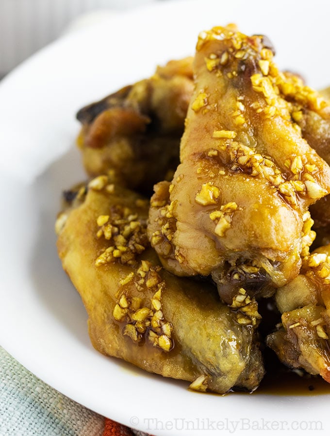 Asian Chicken Wings Recipe Baked Not Fried The Unlikely Baker