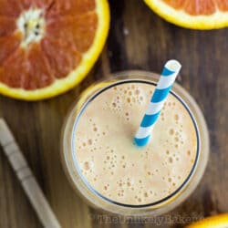 Orange Smoothie with Bananas and Yogurt