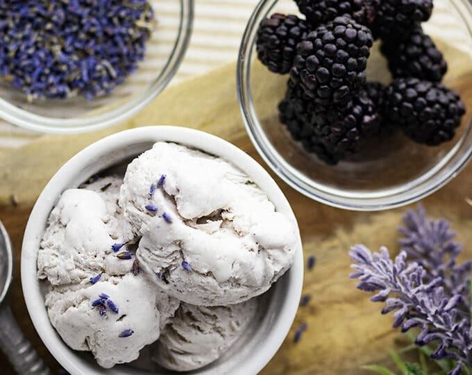 Blackberry Lavender Ice Cream